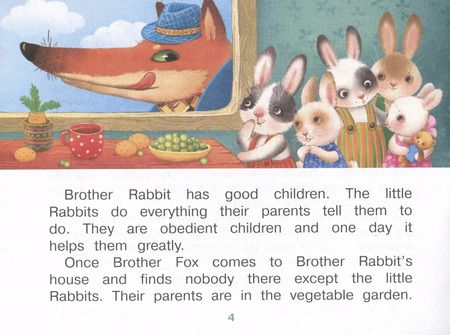 Фотография книги "Т.Е. Львова: Маленькие крольчата и Братец Лис / Тhe Little Rabbits and Brother Fox. 1 уровень"