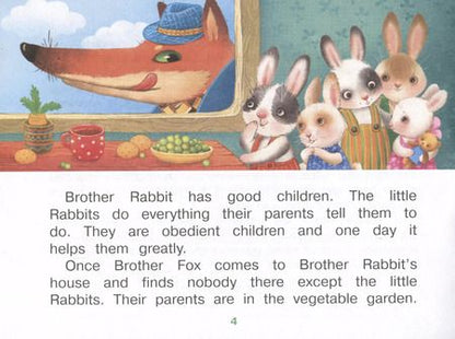Фотография книги "Т.Е. Львова: Маленькие крольчата и Братец Лис / Тhe Little Rabbits and Brother Fox. 1 уровень"