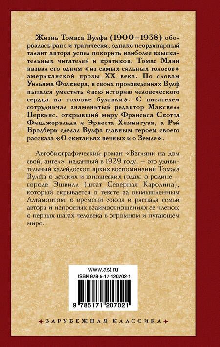 Фотография книги "Томас Вулф: Взгляни на дом свой, ангел"