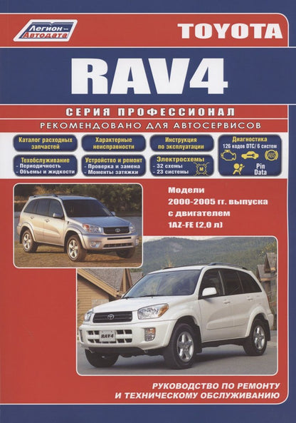 Обложка книги "Toyota RAV4. Модели 2000-2005 гг. выпуска с двигателем 1AZ-FE (2,0 л.)"