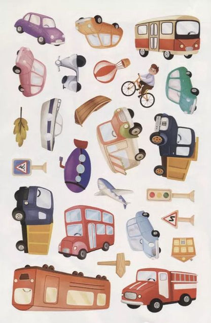 Фотография книги "Транспорт. Более 50 многоразовых наклеек"