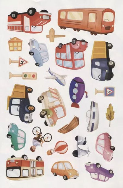 Фотография книги "Транспорт. Более 50 многоразовых наклеек"