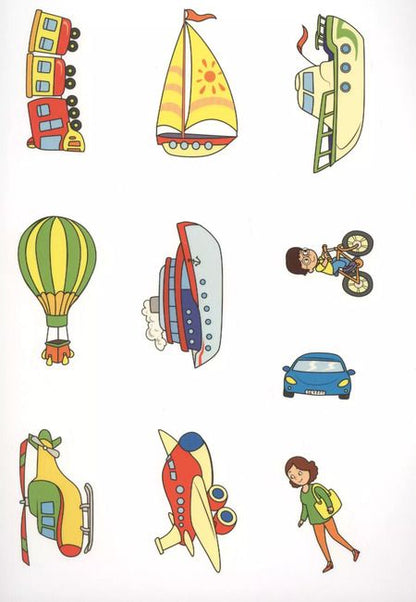 Фотография книги "Транспорт. Панорамка с многоразовыми наклейками"