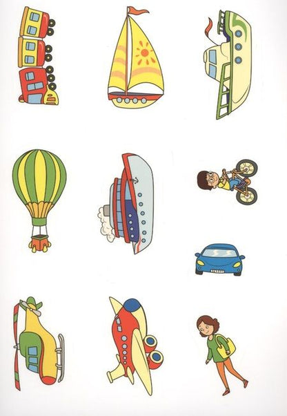 Фотография книги "Транспорт. Панорамка с многоразовыми наклейками"