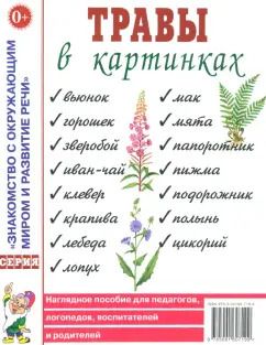 Обложка книги "Травы в картинках. Наглядное пособие для педагогов, логопедов, воспитателей и родителей"