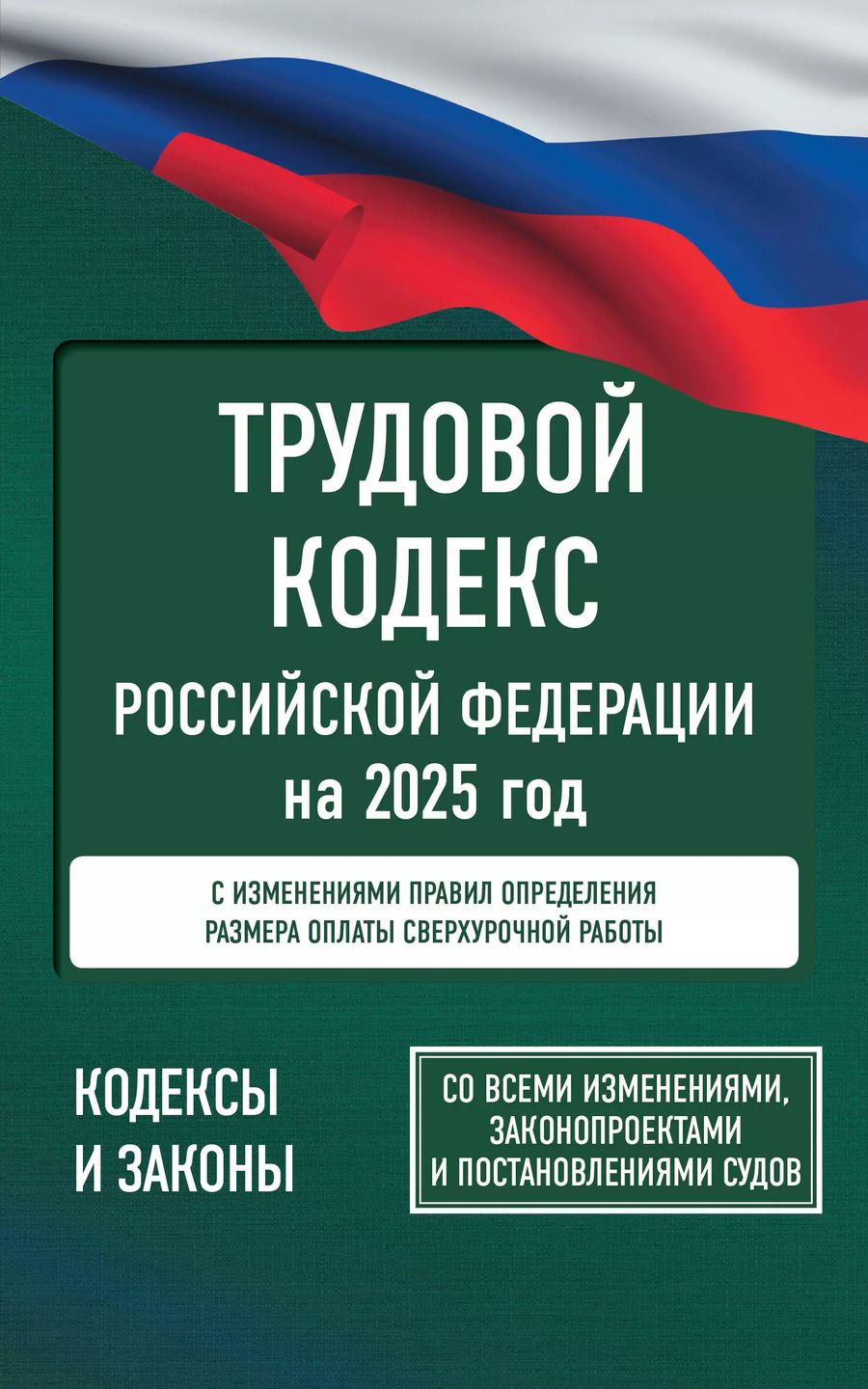 Обложка книги "Трудовой кодекс Российской Федерации на 2025 год. Со всеми изменениями, законопроектами и постановлениями судов"