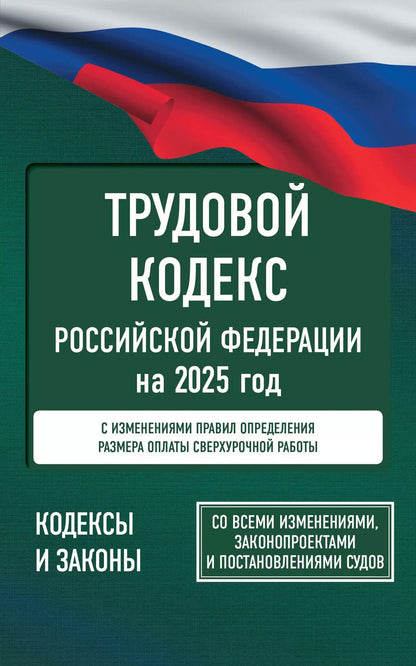 Обложка книги "Трудовой кодекс Российской Федерации на 2025 год. Со всеми изменениями, законопроектами и постановлениями судов"