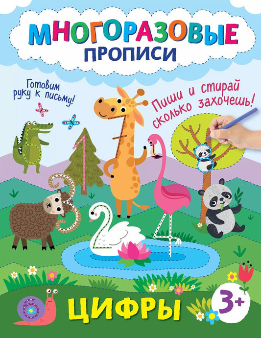 Обложка книги "Цифры. Пиши и стирай сколько захочешь!"