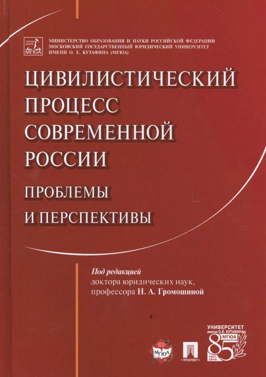 Обложка книги "Цивилистический процесс современной России: проблемы и перспективы. Монография."