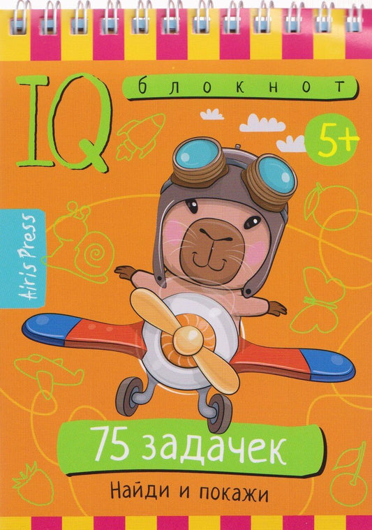 Обложка книги "Умный блокнот. 75 задачек. Найди и покажи 5+"