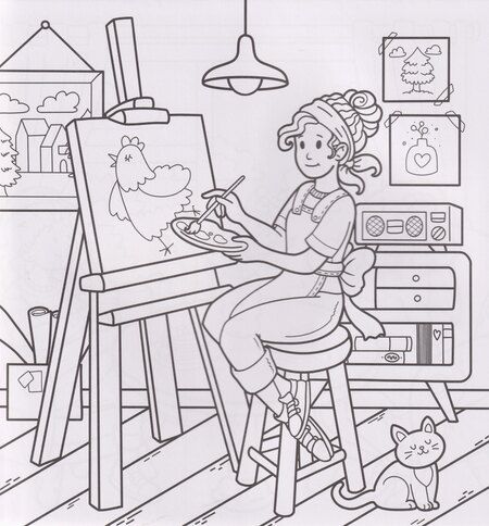 Фотография книги "Уютная раскраска. Мир девчёнок"