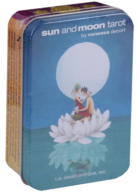 Обложка книги "V. Decort: Таро Аввалон, Sun and Moon Tarot Солнце и Луны (карты на английском языке в жестяной коробке) (ПИ)"