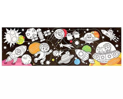 Фотография книги "В космосе. Раскраска длинная с заданиями"