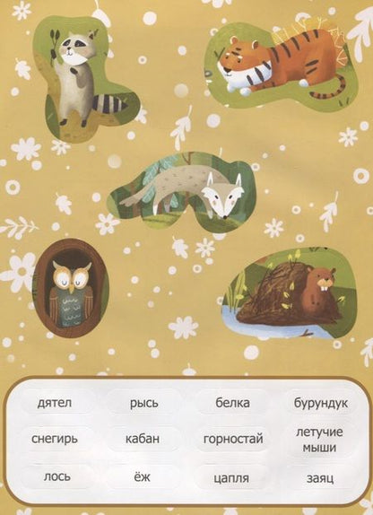 Фотография книги "В лесу. Обучающая книжка с наклейками"