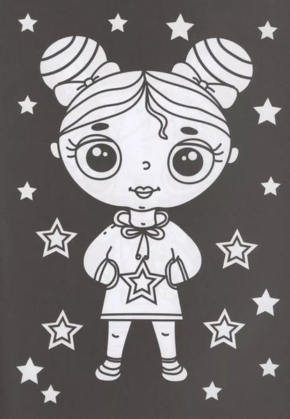 Фотография книги "В одной чёрной-чёрной раскраске...ДЛЯ ДЕВОЧЕК"