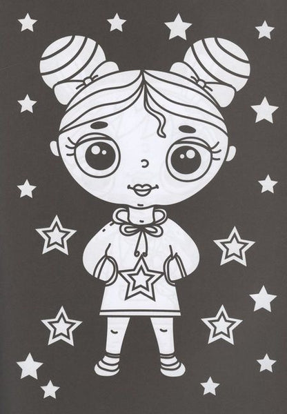 Фотография книги "В одной чёрной-чёрной раскраске...ДЛЯ ДЕВОЧЕК"