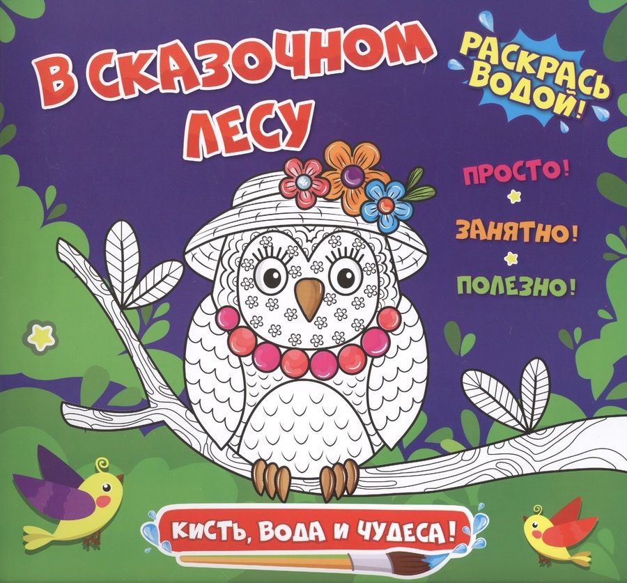 Обложка книги "В сказочном лесу. Раскрась водой"