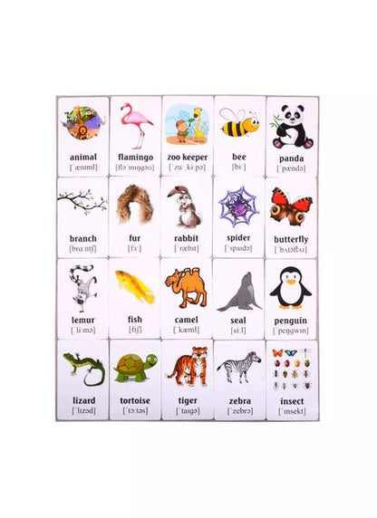 Фотография книги "Учим английские слова. Развивающие карточки "At the Zoo / В зоопарке""