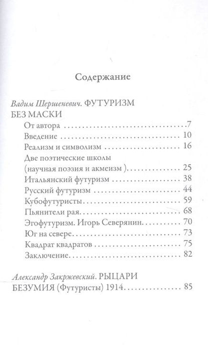 Фотография книги "Вадим Шершеневич: Футуризм без маски. Рыцари безумия"