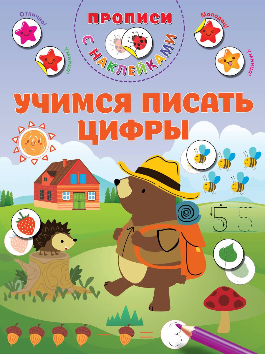 Обложка книги "Валентина Дмитриева: Учимся писать цифры"