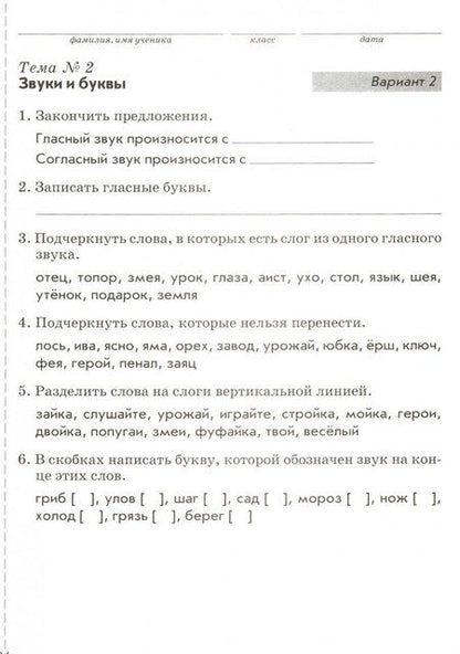 Фотография книги "Валентина Голубь: Русский язык. 2 класс. Зачетная тетрадь. Тематический контроль знаний учащихся. ФГОС"