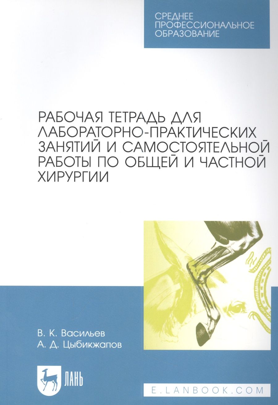 Обложка книги "Васильев, Цыбикжапов: Рабочая тетрадь для лабораторно-практических занятий по хирургии. Учебное пособие для СПО"