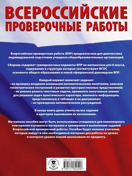 Фотография книги "Василий Васильевич: Математика. Большой сборник тренировочных вариантов проверочных работ для подготовки к ВПР. 6 класс"