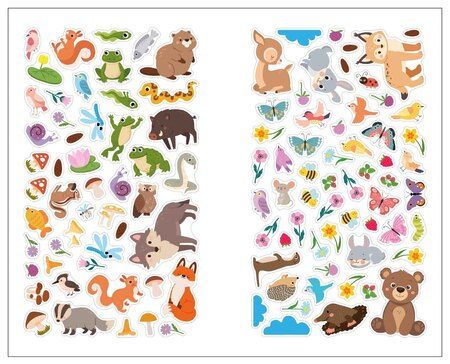 Фотография книги "Весёлые наклейки. В лесу"