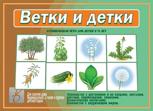 Обложка книги "Ветки и детки. Развивающая игра для детей 5-9 лет"