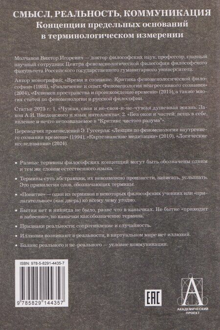 Фотография книги "Виктор Игоревич: Смысл, реальность, коммуникация. Концепции предельных оснований в терминологическом измерении"