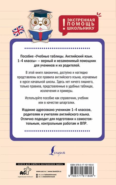 Фотография книги "Виктория Державина: Учебные таблицы. Английский язык. 1-4 классы"