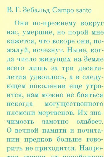 Обложка книги "Винфрид Зебальд: Campo santo"