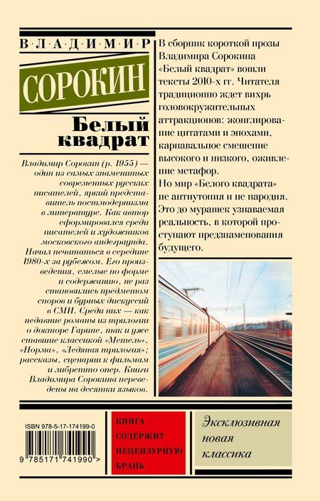 Фотография книги "Владимир Сорокин: Белый квадрат"