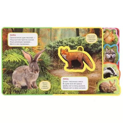 Фотография книги "Владимир Степанов: Лесные животные. Книжка с мягкими пазлами и заданиями"