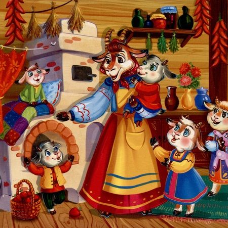 Фотография книги "Волк и семеро козлят : картонная книжка"