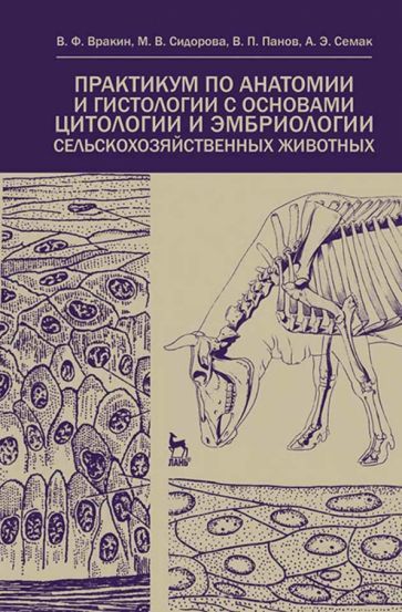 Обложка книги "Вракин, Сидорова, Панов: Практикум по анатомии и гистологии с основами гистологии и эмбриологии сельскохозяйственных животных"