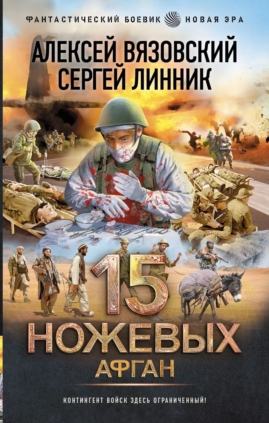 Обложка книги "Вязовский, Линник: 15 ножевых: Афган: роман"