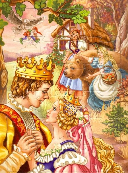 Фотография книги "Якоб Гримм: Сказки с пазлами. Сказки братьев Гримм"