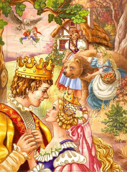 Фотография книги "Якоб Гримм: Сказки с пазлами. Сказки братьев Гримм"