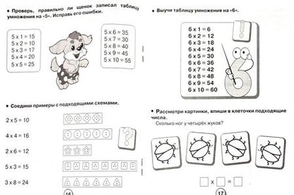 Фотография книги "Е. Никитина: Рабочая тетрадь младшего школьника. Математика. Учим таблицу умножения. ФГОС"