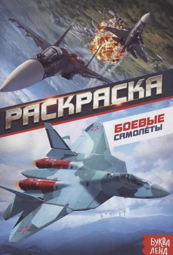 Обложка книги "Е. Сачкова: Раскраска «Боевые самолеты»"