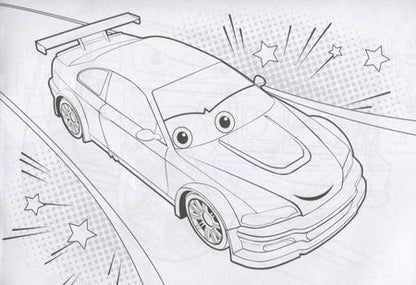 Фотография книги "Е. Сачкова: Раскраска «Крутые гонки»"