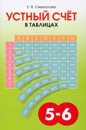 Обложка книги "Е. Смыкалова: Устный счёт в таблицах. Учебное пособие по математике для учащихся 5–6 классов"