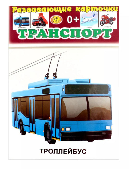 Обложка книги "Е. Воскресенская: Развивающие карточки Транспорт (0+) (13 карточек)"