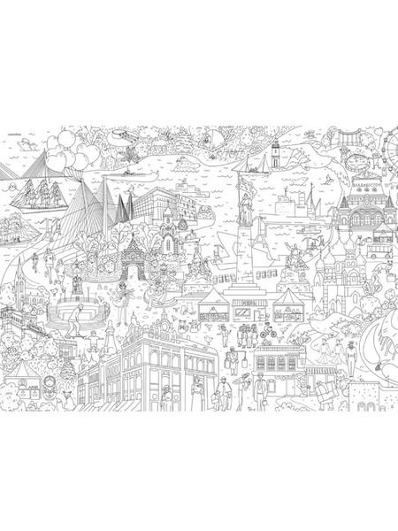 Фотография книги "Екатерина Ройз: Раскраска-плакат Владивосток"