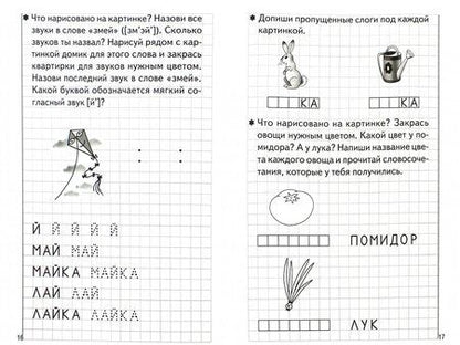 Фотография книги "Елена Бортникова: Развиваем навыки чтения и грамотного письма. Рабочая тетрадь для детей 5-6 лет. Часть 2"