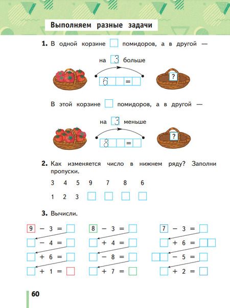 Фотография книги "Елена Кочурова: Математика. 1 класс. Рабочая тетрадь. В 3-х частях. ФГОС"