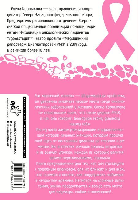 Фотография книги "Елена Корныхова: Попробуй меня понять. Историй женщин, получивших диагноз РМЖ"