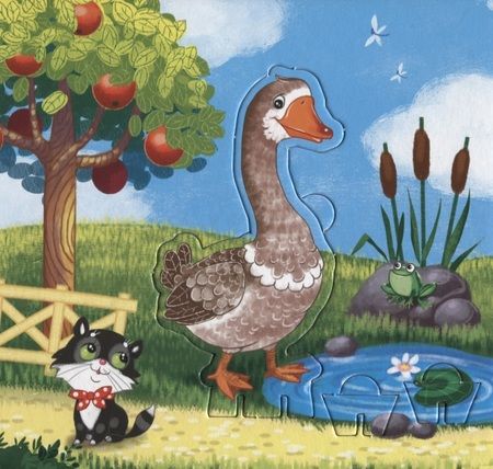 Фотография книги "Елена Романова: На ферме. Книжка с пазлами. 3D герои"