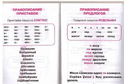 Фотография книги "Елизавета Арбатова: Русский язык для младших школьников в таблицах и схемах"